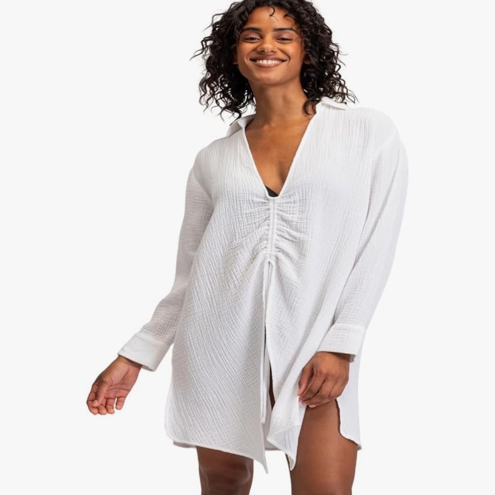 Roxy Women's Elegant White Swim Cover-Up